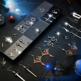 Yinkin 40 Pairs Gothic Earrings Set for Women Men Punk Grunge Y2k Dangle Earrings Bat Cross Snake Skull Goth Jewelry Set(Classic)