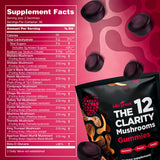 KIKI Green 12 Mushroom Supplement Gummies - Lion's Mane, Cordyceps, Chaga, Reishi, Turkey Tail & 7 More for Memory, Focus, Immunity - 60 Mushroom Gummies for Adults with Raspberry Flavor 10:1 Extract