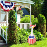 Silicherry 4th of July Goose Outfit Set Patriotic Lawn Porch Goose Clothes American Flag Goose Costume Independence Day Goose Outfit for 23'' Plastic Goose Outdoor Patio Yard Lawn Art(Bikini)