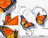 Iricrist Monarch Butterfly Gifts for Grandma & Mom, Butterflies Suncatcher Stained Glass Window Hanging, Real Handmade Sun Catcher Indoor Window, Decorations in Garden Decor, Ornament for Mother