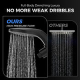 Newfinde High Pressure Rain Shower Head with Handheld Spray Combo: Detachable Dual Shower Head with 10 Sprays Modes - Upgrade Knob Spray Mode Selector and Magnetic Guidance Docking System