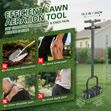 AHXPOCF Manual Lawn Aerator Tool, 11 Spike Steel Aerator for Yard
