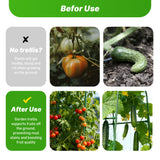 47''X47''Cucumber Trellis, Garden Trellis U-Shape Plant Support for Climbing Plants Metel Arch with Netting for Raised Garden Bed Outdoor Cucumbers, Tomatoes, Vine Climbing Plant