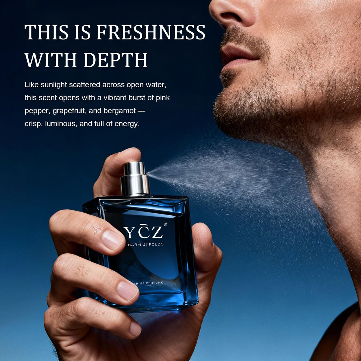 Ycz Midnight Marine Eau de Parfum for Men, 1.7 Fl Oz