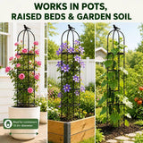 OTOSUNNY 2 Pack 6 ft Garden Obelisk Trellis for Climbing Plants Outdoor