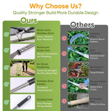 EOMEOH Crack Weeder, 3-in-1 Stainless Steel Weeding Tool with 60" Long Handle - Stand Up Weeder for Driveway, Sidewalk & Deck Crevices - No Bending, Tool-Free Assembly