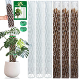 Sisher 6 Pcs Monstera Moss Pole,Plastic Moss Poles for Climbing Plants
