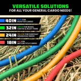 Rhino USA Bungee Cords with Hooks 28Pc Heavy Duty Outdoor Bungee Straps with Small, Short and Long Sizes - 4 Free Tarp Clips, Drawstring Bag, Canopy Ties & Ball Bungie - UV & Weather Resistant