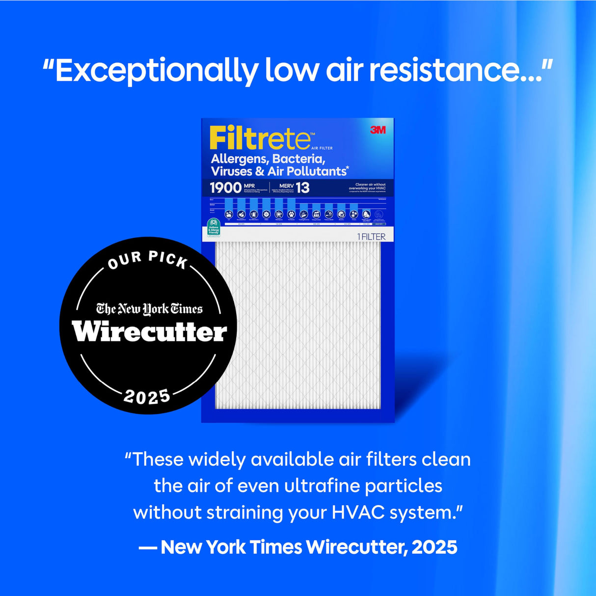 Filtrete 20x20x1 Air Filter, MERV 13 MPR 1900, Allergens, Bacteria, Viruses & Air Pollutants, 3-Month AC/Furnace Filters, Cleaner Air Reliable Airflow, 4 HVAC Filters(Act Size 19.62x19.62x0.78 in)