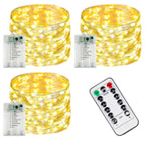 3-Pack 78FT 240 LED Fairy Lights Battery Operated with Timer & Remote, Waterproof Twinkle Lights Indoor Outdoor 8 Modes for Bedroom Centerpiece Wedding DIY Party Christmas Classroom Dorm Decoration