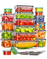 Canfanni 40 Piece Food Storage Containers with Lids, BPA-Free