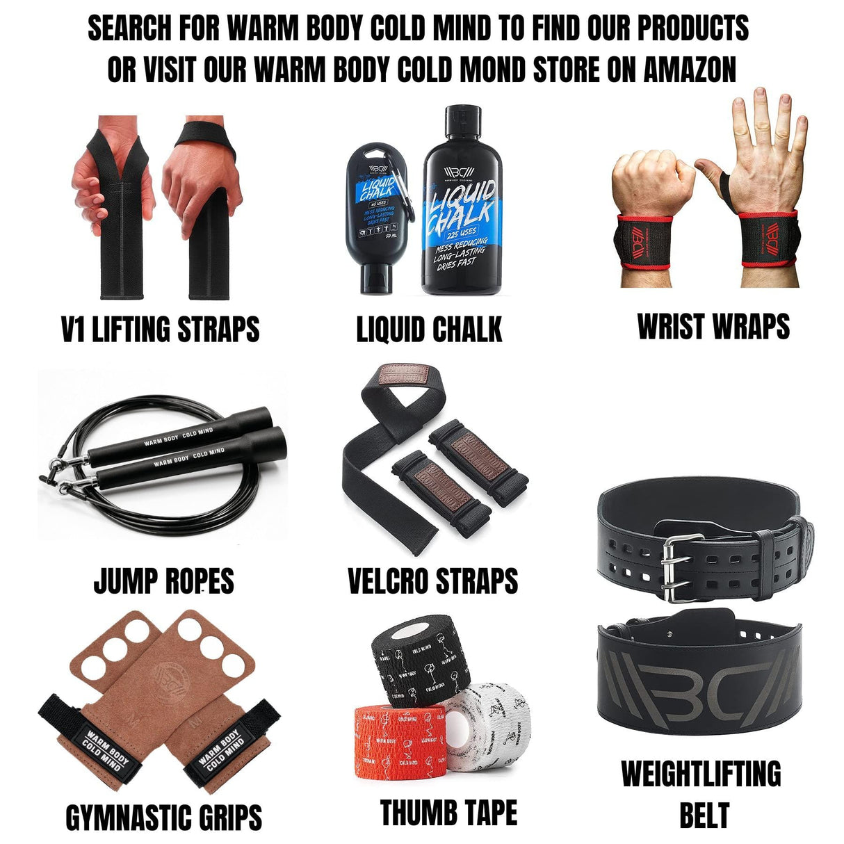 WARM BODY COLD MIND Lifting Thumb Tape for Olympic Weightlifting - Hook Grip Tape for Powerlifting, Cross Training, Gym Tape, Workout, Weight Lifting Tape, Athletic Finger Wrap (Black 3 Rolls)