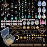 HYBEADS DIY Suncatchers, 400 pcs Sun Catchers Making Supplies Kit Art and Crafts for Adults Prism Hanging Decorative Suncatcher with Crystals Rainbow Maker for Indoor Windows Office Home Decor