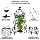 TAOMENNI 6 Packs Garden Cloches for Plants, Plant Protectors from Animals, Chicken Wire Cloche, Plant Cloche and Cage, Protection for Your Plants and Seedlings, 13" D x 20" H - Black