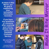 8" Wide 2-Way Make It Rite Mirror for Face Down Vitrectomy Eyesight and Proning Lung Recovery | Easy to Watch TV During Face Down Recovery