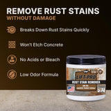 CAF Lift Pro Rust Stain Remover Concentrate for Concrete, Pavers, Brick, Tile and Grout, Outdoor Natural Cleaner Powder Makes 1 Gallon, No Scrub Rust Remover for Driveway, Patio and Asphalt Surfaces