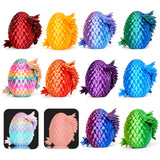 12PCS 3D Printed Dragon Eggs,Prefilled Easter Eggs with Dragon Fidget Toys