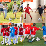 Glimin 6 Pcs Operation Christmas Soccer Ball Bulk with Pump Needles, Size 3 4 5 Deflated Soccer Ball Gift for Youth Adult Game Training Practice Christian Charity Donation Supplies(Size 3,Classic)