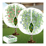 Large Fruit Trees Netting Cicadas - 2Pcs 3.3X3.3FT with Zipper and Drawstring,bird Mesh Covers for blueberry bushes,Garden Apple Pear Peach Orange Tree Fruit Tomato Bug Plant Protection (2, 3.3X3.3FT)