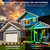 INZIDOL 100FT Permanent Outdoor Lights, IP67 Waterproof,for House Roof, Christmas, Holiday, Party, Daily Lighting, Smart RGB Outdoor Lights with Remote APP Control & DIY Scenes