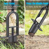 BeneLabel Grass Plugger Tool Lawn Plugger with Long Handle - Heavy Duty Steel Sod Turf Plugger Bulb Planter Tool, Soft Rubber Grip for Turf Repair, Seedling Transplant & Digging Holes