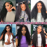 Armodeo 250 Density Hd Lace Front Wigs Human Hair 30 Inch 100% Human Hair Deep Wave Lace Front Wigs Curly Wig Wet And Wavy Pre Plucked Frontal Wigs
