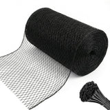 Hortifan 7.5 x 100 FT Bird Netting,1/2" Mesh Garden Netting,100PCS Zip Tie