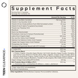 Codeage Teen Clearface Adolescent Face, Skin & Pimples, Vitamins A, C, D3, E, Pantothenic Acid, Niacin, Zinc Supplement Teenagers, Probiotics, L-Lysine, Omega-3, Oily Skin, Pores, Spots - 60 Capsules