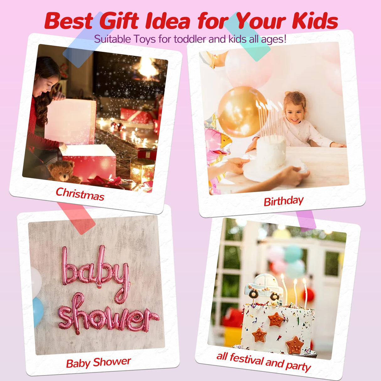 Vposyako 5 Pieces Unicorn Toys Stuffed Animals for Girls, 1 Mommy Unicorn with 4 Babies, Soft Plush Toys Gifts for Girls 3 4 5 6 7 8 9 Years, Kids, Children, Christmas, Birthday, Valentine's