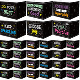 Honoson 24 Pcs Bulk Inspirational Privacy Folders for Students Cardboard Test Privacy Boards Motivational Words Desk Dividers Shield for Classroom School Study Supplies, 6 Styles(Blackboard)