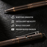 SMOOTHERPRO Solid Brass Bolt Action Pen, Compatible with Pilot G2 Refill