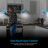 Enbrighten 24 inch Plug-in Under Cabinet Lights, 1561 Lumens, Five White Settings from (2700K-6500K), Full Range Dimmable, One-Touch Sync Control, Linkable Under Counter Lights for Kitchen 82786-T1