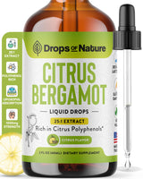 Citrus Bergamot Extract 25:1 Liquid Drops – Vegan, Gluten-Free – Comparable to Resveratrol and Berberine Supplement – 1000mg Bergamot Supplement for Heart Wellness and Metabolic Support (Citrus,60mL)
