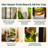 Gardyn Studio 2 Hydroponics Growing System - 16 Plants, Smart Tower