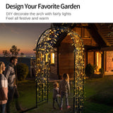 SCENDOR Garden Arbors, Curved Metal Endurable Iron Trellis Plants Stand Use for Outdoor Garden Arbor Climbing Plants Wedding Arches Ceremony