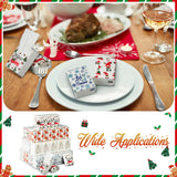 Ctosree 50 Pack Christmas Pocket Tissues Merry Xmas Travel Packs Bulk 500 Sheet Snow Flake Small Individual Tissues Pocket Packs 3 Ply Mini Travel Size for School Camping