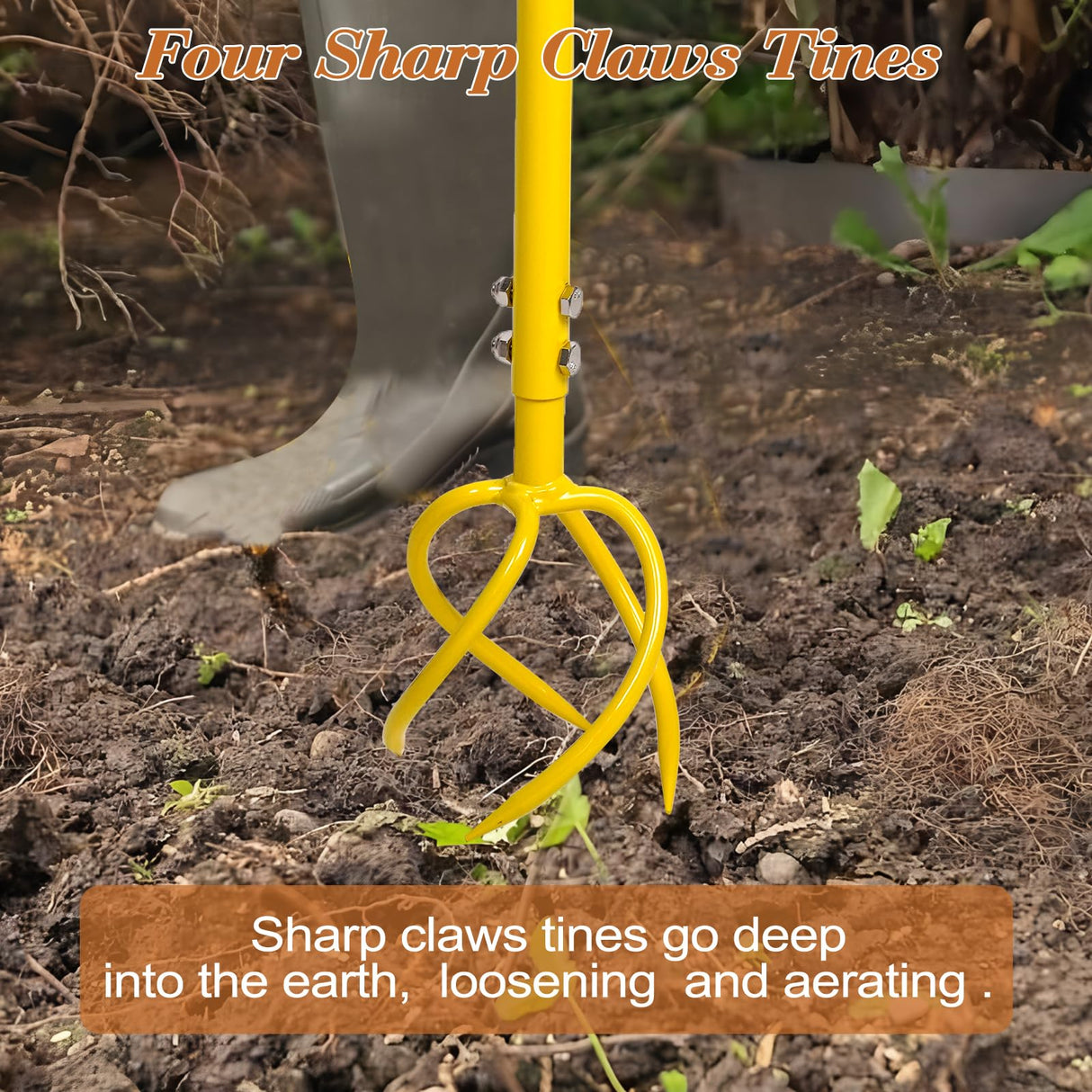 BARAYSTUS Garden Hand Tiller Garden Claw Twist Tiller Cultivator Tiller Soil Loosener Lawn Aerator Areator Loosen, Rototiller, Garden Bed and Plant Box Cultivator, Garden Tools.
