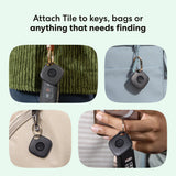 Life360 Tile - Bluetooth Tracker, Keys Finder and Item Locator for Keys, Bags and More. Phone Finder. Both iOS and Android Compatible. 1-Pack (Black)