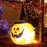 TRMESIA 3.5FT Halloween Inflatable Pumpkins Wear Witch Hats Decorations with Lights, Indoor Outdoor Yard Blow up Decoration Christmas Holiday Addition