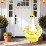 DORONAN Bikini Porch Goose Outfits, 23" Goose Statue Bikini Lemon Costume Summer Porch Goose Outfits, Durable Hawaiian Goose Clothes with Sunglasses and Swim Ring, Outdoor Yard Patio Garden Decor