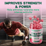 DANEW Pro Creatine Monohydrate Gummies for Men & Women-5g of Creatine Monohydrate per Serving - Sugar Free,Vegan, Raspberry Flavor, 120 Count