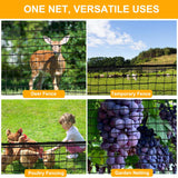 NERKT Plastic Mesh Fence 55gsm Thicker Temporary Deer Fencing, 4x75ft