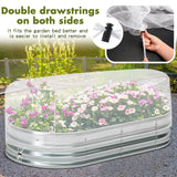 Woanger 3 Pack 6 x 3 x 2 ft Heightening Garden Netting for Raised Beds Plant Covers Garden Protection Fine Mesh Bird Netting with Drawstring for Protection Seedlings Vegetable Plant(77" x 41" x 25")