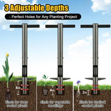 Bulb Planter & Sod Plugger - 34" Long Handle Grass Plugger Tool for Lawn Repair, Heavy Duty Garden Hole Digger with Easy Plug Release for Zoysia Plugs, Bare Spots, Tulip Planting,Turf Transplanting