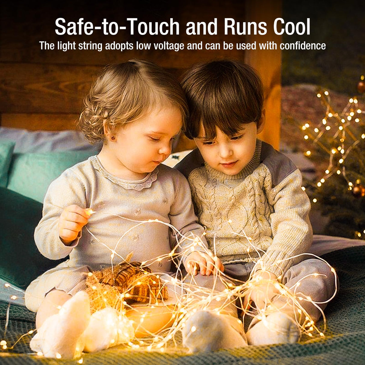 Fairdeer 50 Pack Fairy Lights Battery Operated - 7ft 20 Led Twinkle Lights 3 Modes, Bulk Mini String Lights Waterproof for Mason Jars Vases DIY Party Wedding Decoration Christmas -Warm White