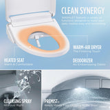 TOTO WASHLET S5 Electronic Bidet Toilet Seat with Instantaneous Water Heating, PREMIST and EWATER+ Wand Cleaning, Elongated, Cotton White - SW3446#01