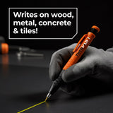 THORVALD 2 Carpenter Pencils Set for Construction - Incl. 38 Leads + Sharpener + Finger Grip - Solid Mechanical Pencils with Fine Point/Best Marking tools Construction/Carpenters/Scriber