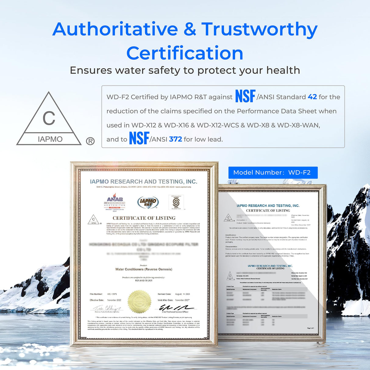 Waterdrop F2 Filter, Replacement for X8 & X12 & X16 Undersink Reverse Osmosis System, [ NOT for X8PRO & X12PRO ], 6-month Lifetime