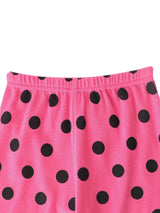 Vopawetty Girls 4-Piece Pajamas Cotton Christmas Pjs Set Kids Sleepwear (Pink Unicorn/Red Dots, 8)