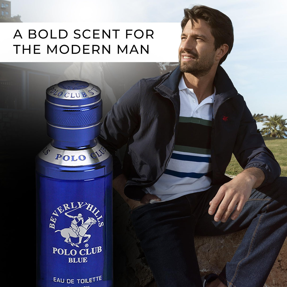 Beverly Hills Polo Club BLUE - Cologne for Men with Notes of Lavender and Sandalwood - Fresh & Oceanic Fragrance Scent - Eau De Toilette Spray 3.40fl.oz / 100ml